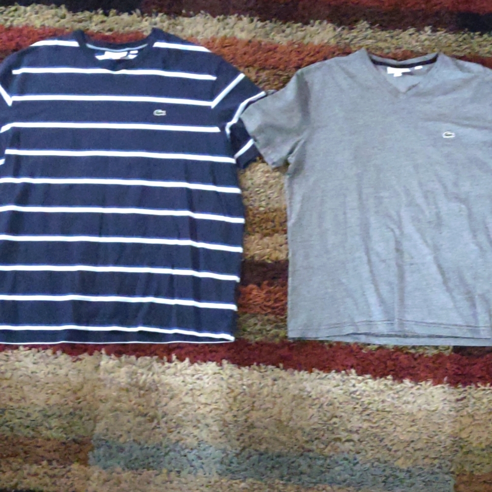 2LOT Lacoste shirts size 8